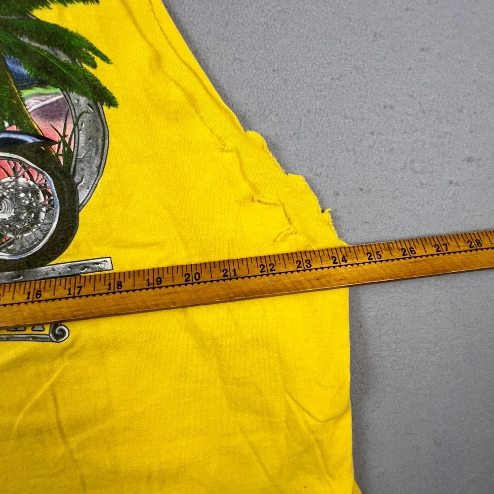 Vintage Myrtle Beach Bike Rally Tank Mens XL Yellow 2006 Custom Cut Muscle Tee
